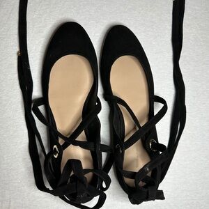 Diane von Furstenberg Suede Lace-Up Flats